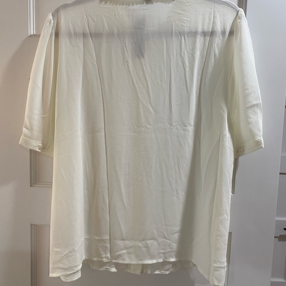 J. Crew White Button Down Shirt with Ruffled Collar - Picture 3 of 3